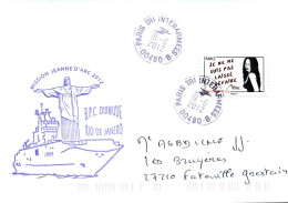 ENVELOPPE AVEC CACHET BPC DIXMUDE - MISSION JEANNE D' ARC 2012 - ESCALE A RIO LE 19/06/2012 - Poste Navale