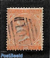 Jamaica 1860 4d, WM Pineapple, Used, Used Stamps - Giamaica (1962-...)