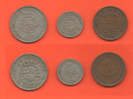 Mozambique 1 + 2,50 + 10 Escudos Differents Year Aluminum Bronze E Nickel Coin C 8 - Mozambico