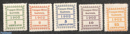 Guatemala 1902 On Service 5v, Unused (hinged) - Guatemala
