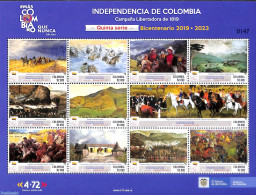 Colombia 2021 Independence 11v M/s, Mint NH, Nature - Horses - Colombie