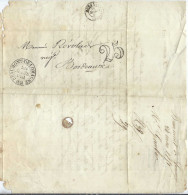 FRANCE Préphilatélie 1851: LAC De Beaumont (T&G) Pour Bordeaux (Gironde) Taxée 25c - 1801-1848: Voorlopers XIX