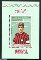 Manama 1969 Football Milan Champion Overprint S/s, Mint NH, Sport - Football - Manama