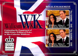 Gambia 2011 William & Kate Royal Engagement S/s, Mint NH, History - Kings & Queens (Royalty) - Royalties, Royals