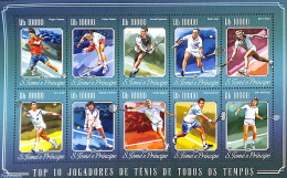 Sao Tome/Principe 2014 Tennis 10v M/s, Mint NH, Sport - Tennis - Tennis