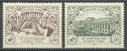 N.U. GENEVE 1995 N° 289/290 ** Neufs MNH  Superbes C 4.70 € Mains Signant La Charte Mémorial Opéra House - Neufs