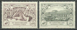 N.U. GENEVE 1995 N° 289/290 ** Neufs MNH  Superbes C 4.70 € Mains Signant La Charte Mémorial Opéra House - Unused Stamps