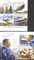 Sao Tome/Principe 2013 Ferdinand Von Zeppelin 2 S/s, Mint NH, History - Transport - Germans - Zeppelins - Disasters - Zeppeline