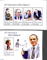 Sao Tome/Principe 2013 Garry Kasparov 2 S/s, Mint NH, Sport - Chess - Schaken