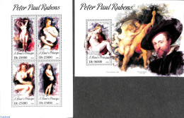 Sao Tome/Principe 2013 P.P. Rubens 2 S/s, Mint NH, Art - Nude Paintings - Paintings - Rubens - Sao Tome And Principe