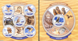 Guinea Bissau 2016 Owls 2 S/s, Mint NH, Nature - Birds - Birds Of Prey - Owls - Guinea-Bissau