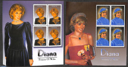 Liberia 2003 Princess Diana 2 M/s, Mint NH, History - Charles & Diana - Kings & Queens (Royalty) - Case Reali