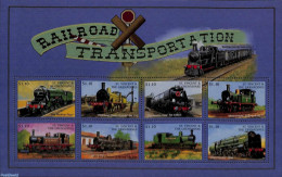 Saint Vincent 1998 Locomotives 8v M/s, Mint NH, Transport - Railways - Treni