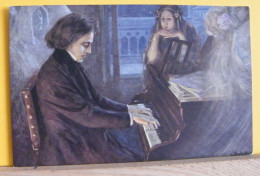 (ART/2) L. BALESTRIERI F.CHOPIN COMPOSANT '' LES PRELUDES'' - NON VIAGGIATA 1920ca - Pintura & Cuadros