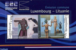 Luxemburg 2022 Joint Issue Lituania S/s, European Cultural Capital, Mint NH, History - Various - Europa Hang-on Issues.. - Ungebraucht
