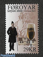 Faroe Islands 2022 SEPAC, Local Drinks 1v, Mint NH, Health - History - Nature - Food & Drink - Sepac - Beer - Food
