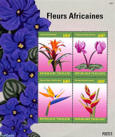 Togo 2014 Flowers 4v M/s, Mint NH, Nature - Flowers & Plants - Togo (1960-...)