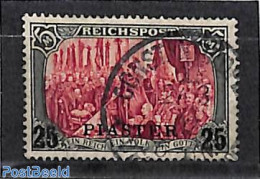 Türkiye 1900 German Post, 25pia On 5M, Type III, Used, Signed Jaschke, Used Stamps - Other & Unclassified