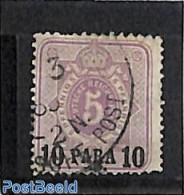 Türkiye 1884 German Post, 10para On 5pf, Used, Used Stamps - Andere & Zonder Classificatie