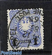 Türkiye 1884 German Post, 1pia On 20pf, Used, Used Stamps - Otros & Sin Clasificación