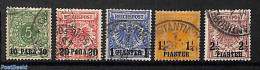 Türkiye 1889 German Post, Overprints 5v, Used, Used Stamps - Other & Unclassified