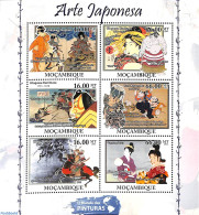 Mozambique 2011 Japanese Art 6v M/s, Mint NH, Art - East Asian Art - Paintings - Mosambik