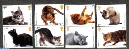 Great Britain 2022 Cats 8v (4x[:]), Mint NH, Nature - Cats - Nuovi