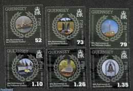 Guernsey 2022 Falklands War 6v, Mint NH, History - Transport - Militarism - Ships And Boats - Militares