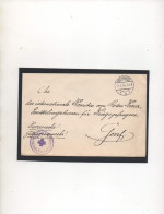 ALLEMAGNE,1915, ROTES KREUZ ,ESCHWEGE, VIA SUISSE, CORRESPONDANCE PRISONNIERS DE GUERRE - Prisoners Of War Mail