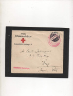 ALLEMAGNE,1915, ROTES KREUZ ,FREIBURG VIA SUISSE, CORRESPONDANCE PRISONNIERS DE GUERRE - Gevangenenpost