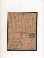 ALLEMAGNE,1917,   ROTES KREUZ ,LINZ, CORRESPONDANCE PRISONNIERS DE GUERRE - Prisoners Of War Mail