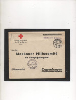 ALLEMAGNE,1915, ROTEN KREUZ , RESERVELAZARET V, HANNOVER VIA DANEMARK, - Prisoners Of War Mail