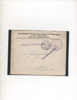 ALLEMAGNE,1915, ROTEN KREUZ ,BERLIN,CROIX-ROUGE FRANCAISE PARIS, CENSURE,CORRESPONDANCE PRISONNIERS DE GUERRE - Gevangenenpost