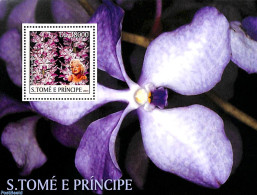 Sao Tome/Principe 2003 Orchids, Marilyn Monroe S/s, Mint NH, Nature - Performance Art - Flowers & Plants - Orchids - M.. - São Tomé Und Príncipe