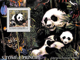 Sao Tome/Principe 2003 Panda S/s, Mint NH, Nature - Pandas - Sao Tomé Y Príncipe