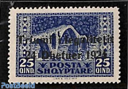 Albania 1925 25q, Stamp Out Of Set, Mint NH, Art - Bridges And Tunnels - Ponts