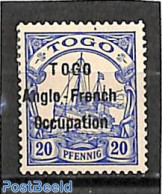 Germany, Colonies 1914 Togo 20pf, Anglo-French Occ., Stamp Out Of Set, Unused (hinged), Transport - Ships And Boats - Schiffe