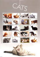 Great Britain 2022 Cats 10v S-a In Collector's Sheet M/s, Mint NH, Nature - Cats - Neufs