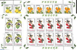 Romania 2002 Fruits 4 M/s, Mint NH, Nature - Fruit - Nuevos