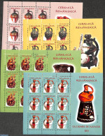 Romania 2006 Ceramics 4 M/s, Mint NH, Art - Ceramics - Unused Stamps