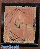 Trinidad & Tobago 1861 1d, Without WM, Perf. 15 Irregular, Used, Used Stamps - Trinidad En Tobago (1962-...)