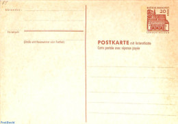 Germany, Berlin 1965 Reply Paid Postcard  20/20pf, Unused Postal Stationary - Cartas & Documentos