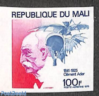 Mali 1975 C. Ader 1v, Imperforated, Mint NH, Transport - Aircraft & Aviation - Aerei