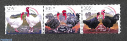 Hungary 2022 Chicken 3v [::], Mint NH, Nature - Birds - Poultry - Unused Stamps