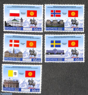 Kyrgyzstan 2022 Diplomatic Relations 5v, Mint NH, History - Nature - Flags - Horses - Autres & Non Classés