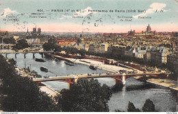 ►PARIS◄75►◄CPA►PANORAMA DE PARIS◄►CÔTÉ EST◄►4ème Et 5ème◄►MARCOPHILIE►MARQUE D AVEC QUANTIÈME AU VERSO - The River Seine And Its Banks