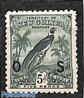 British New Guinea 1931 5d, O.S., Stamp Out Of Set, Unused (hinged), Nature - Birds - Autres & Non Classés