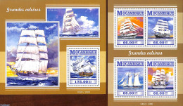 Mozambique 2015 Large Sailing Ships 2 S/s, Mint NH, Transport - Ships And Boats - Barcos