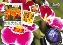 Mozambique 2014 Orchids S/s, Mint NH, Nature - Flowers & Plants - Orchids - Mosambik