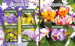 Mozambique 2016 Orchids 2 S/s, Mint NH, Nature - Flowers & Plants - Orchids - Mosambik